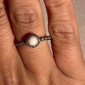 Pandora Sterling Silver October Birthday Bloom Ring.